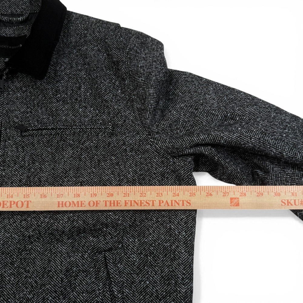 Lucky Brand Jasper Chevron Jacket Men XL Herringbone Black Corduroy Collar NWT - Picture 7 of 16
